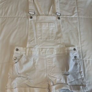 White Denim Overalls